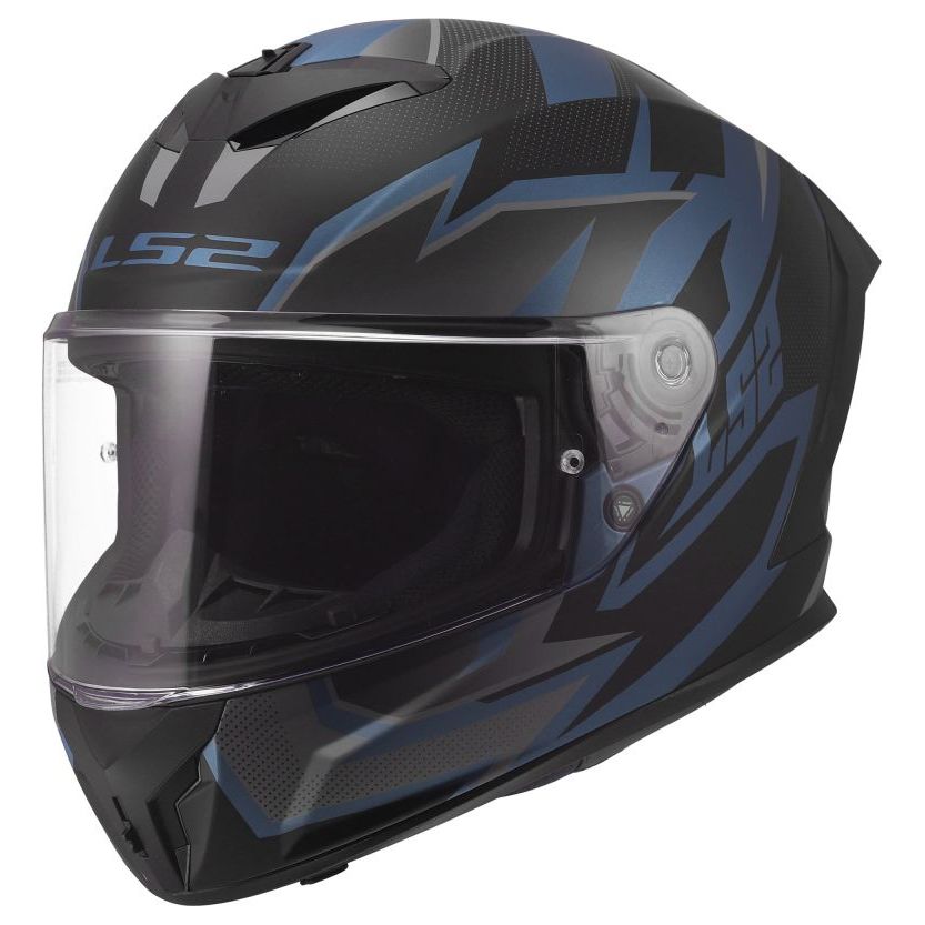 LS2 Casque intégral LS2 FF820 - RAPID III - XTREM — noir et bleu