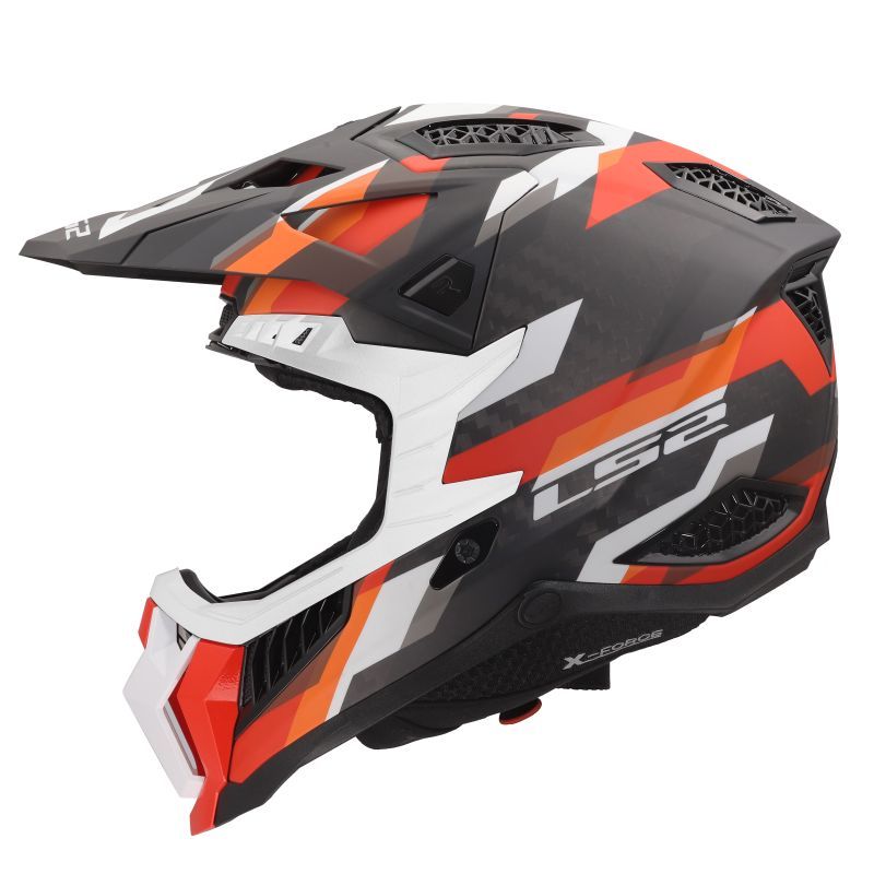 Casque cross LS2 MX703 C - X-FORCE - PHANTOM - ORANGE RED 2026