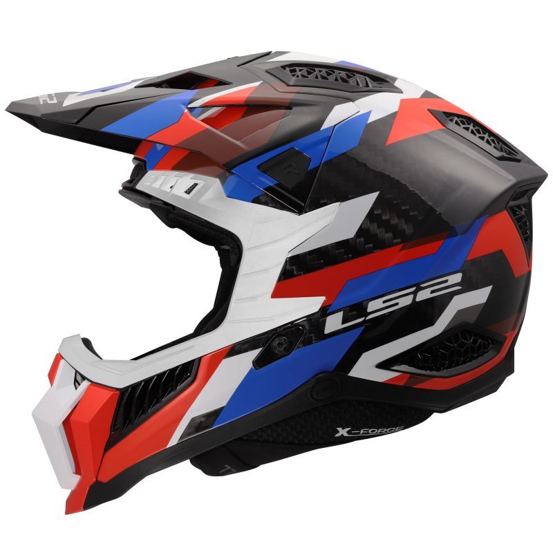 Casque cross LS2 MX703 C - X-FORCE - PHANTOM - WHITE BLUE RED 2026