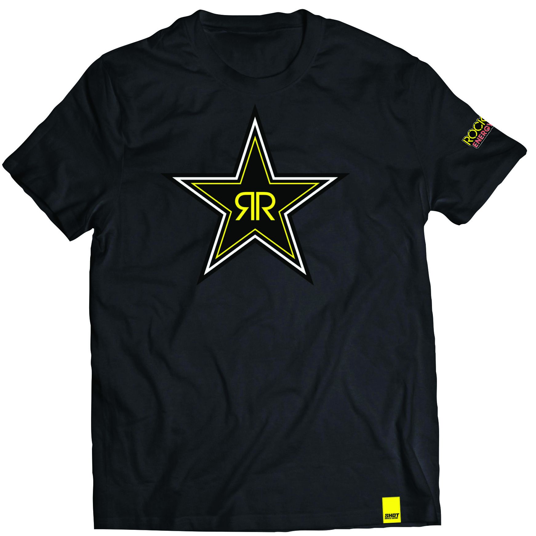 Image of Shot Rockstar Black Star T-Shirt Noir Jaune M