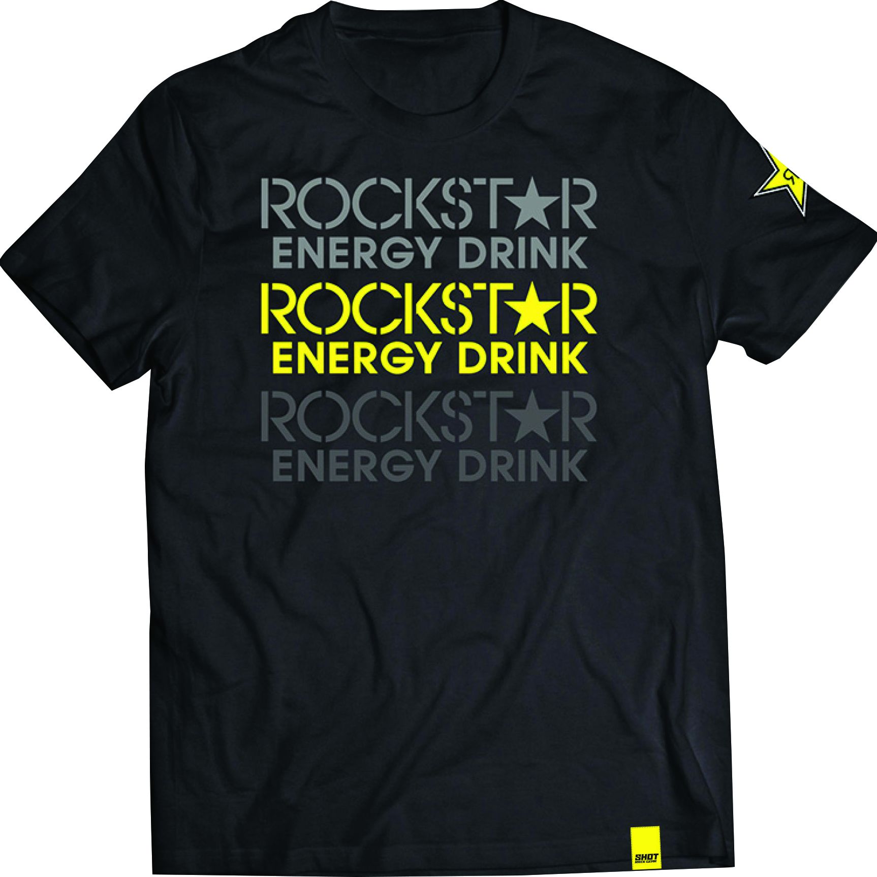 Image of Shot Rockstar Urban T-Shirt Noir Jaune M