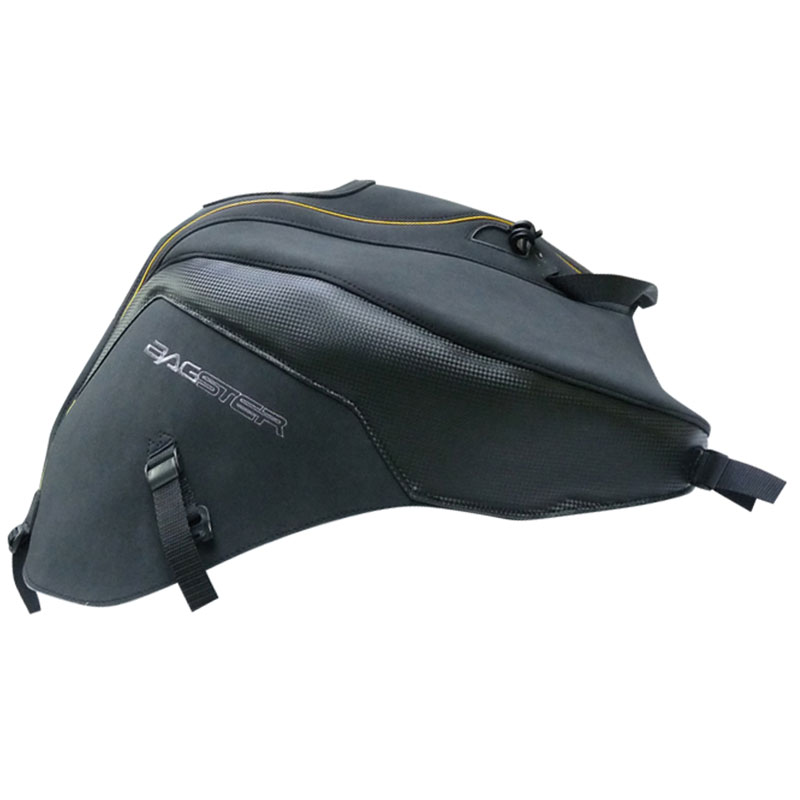 Tapis de réservoir Bagster Master Series Noir Mat/Déco Carbone/Liseré Or