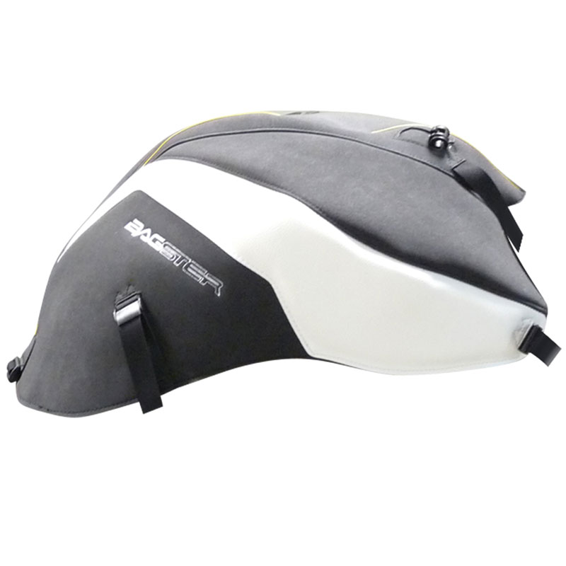 Tapis de réservoir Bagster Master Series Noir Mat/Déco Blanche/Liseré Or