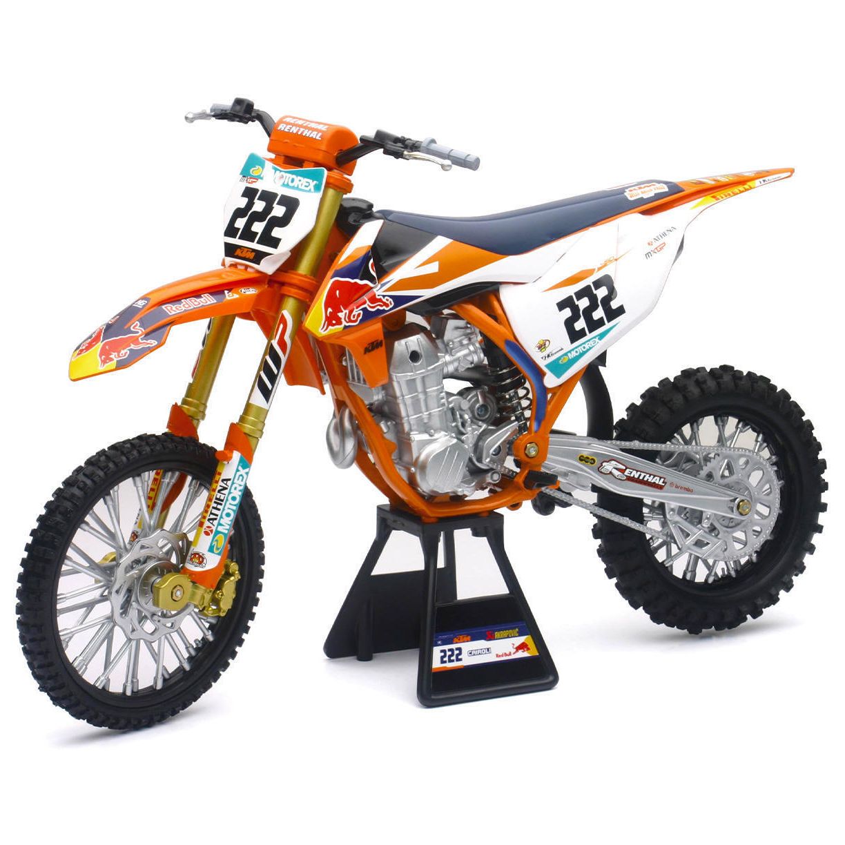Miniature Newray Moto KTM 450 SX-F Red Bull A. CAIROLI - Echelle 1/6°