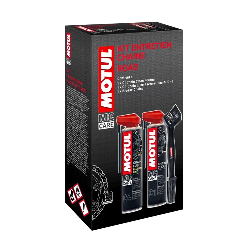 Graisse chaine Motul KIT CHAIN MAINTENANCE ROAD (C1+C4)