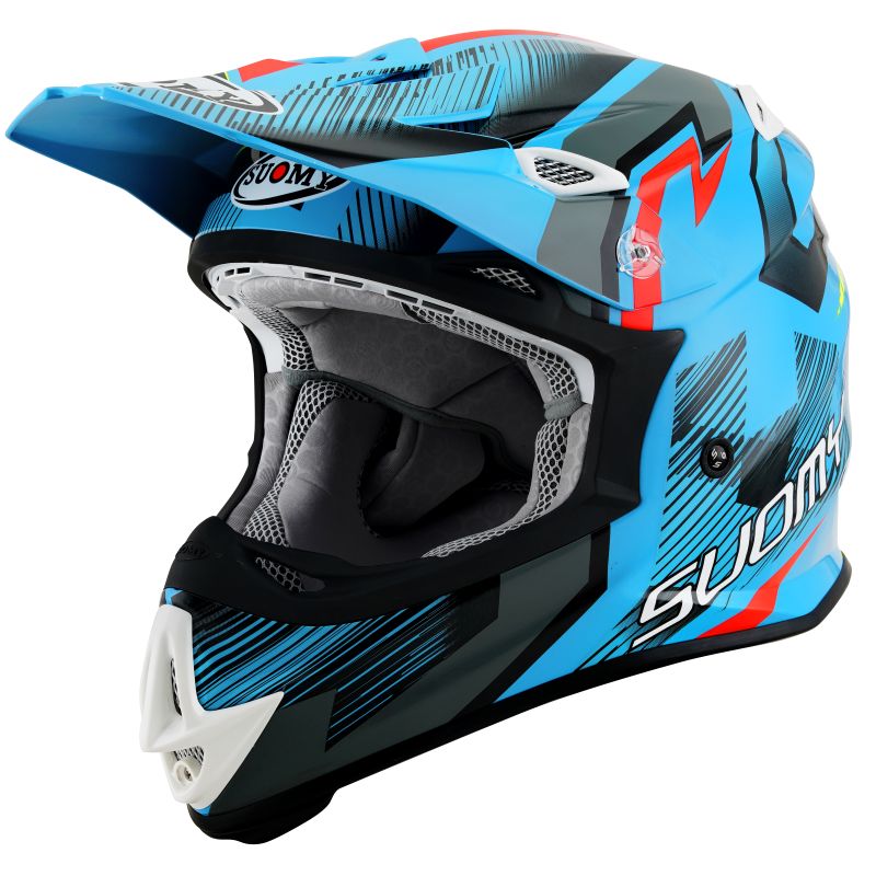 Image of Casque cross Suomy MR JUMP - UNLEASHED - BLUE/YELLOW 2022