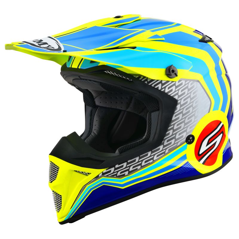 Image of Casque cross Suomy MX SPEED PRO MIPS - FORWARD - BLUE/YELLOW 2023