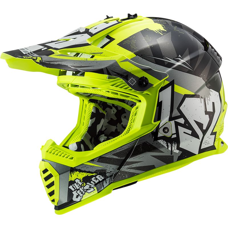 Image of Casque cross LS2 MX437 FAST II MINI CRUSHER ENFANT