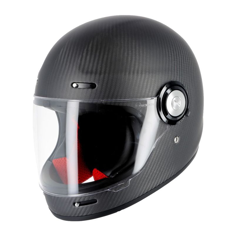 HELSTONS Casque intégral Helstons NAKED FULL FACE — noir et carbone