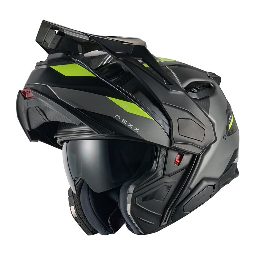 NEXX Casque modulable Nexx X.LIFECOUNTRY - TERRA — gris et jaune mat