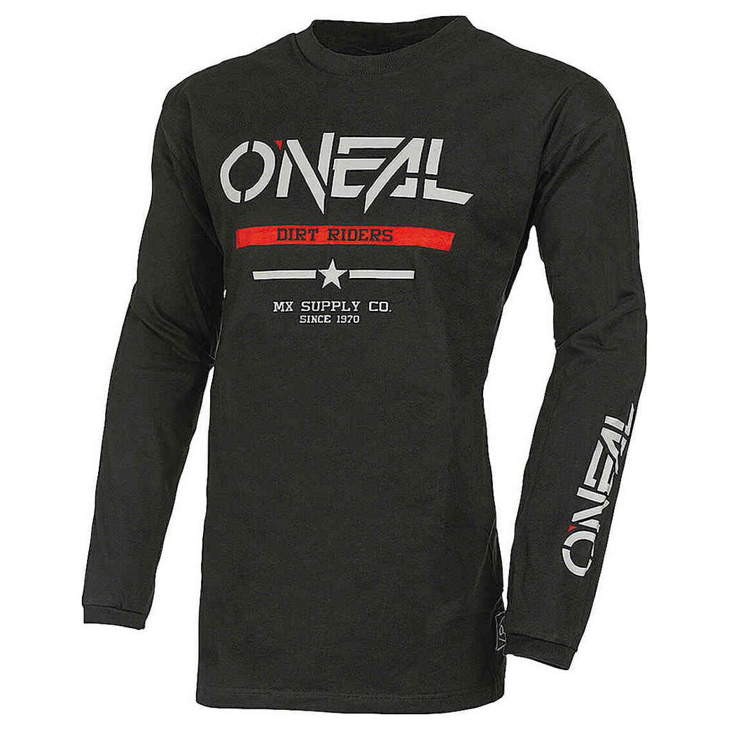 Maillot cross O'Neal ELEMENT COTTON - SQUADRON V.22 - BLACK GRAY 2023