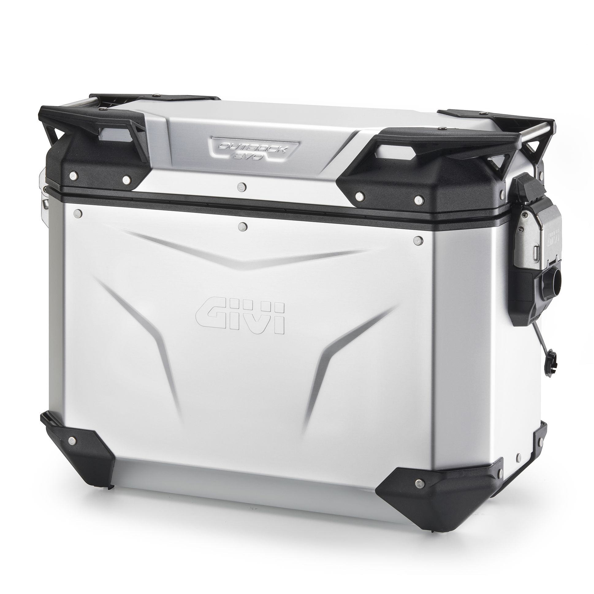 Valise Givi TREKKER OUTBACK EVO SMART 37 LITRES (COTE GAUCHE) SANS BARILLET - Anodisé