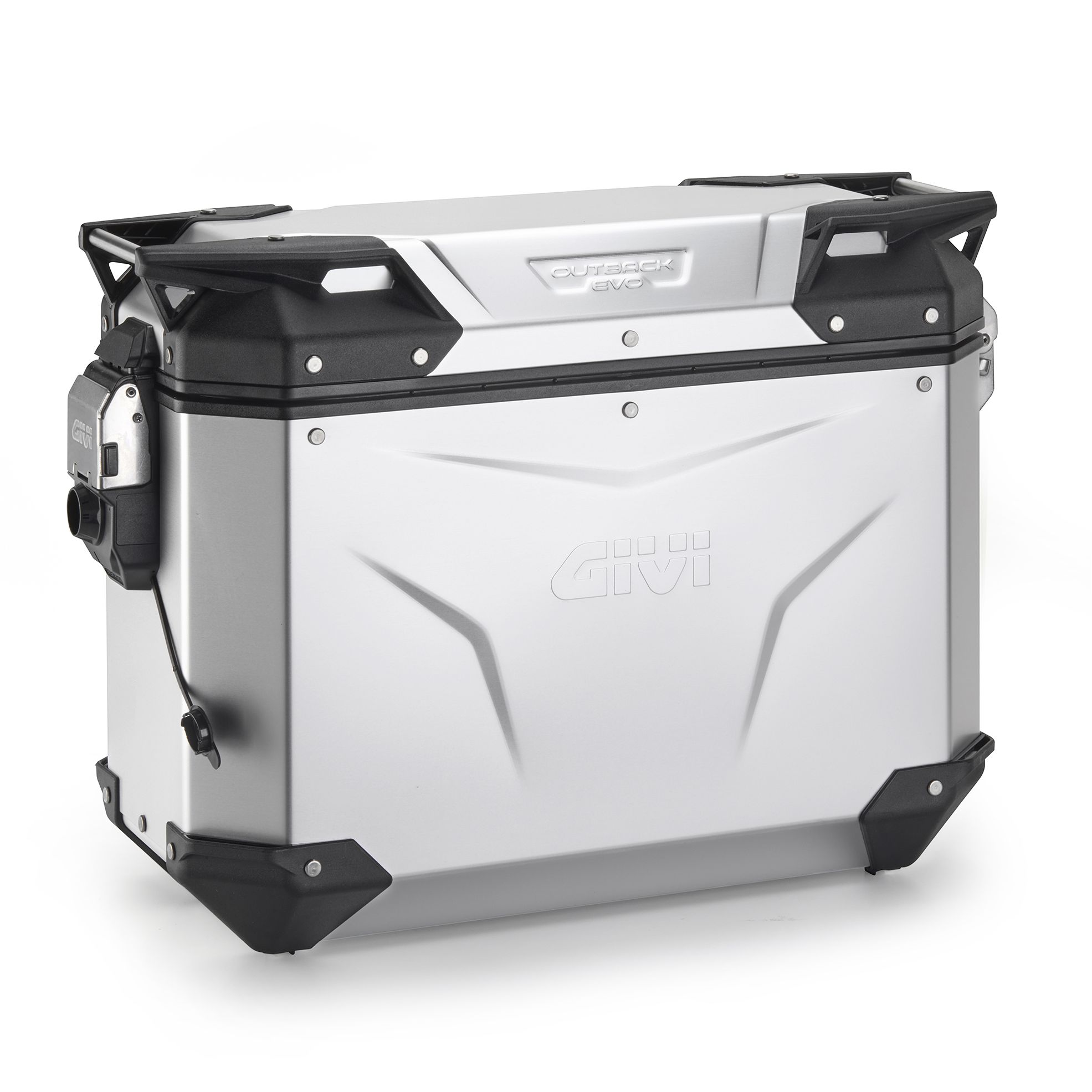 Valise Givi TREKKER OUTBACK EVO SMART 37 LITRES (COTE DROIT) SANS BARILLET - Anodisé