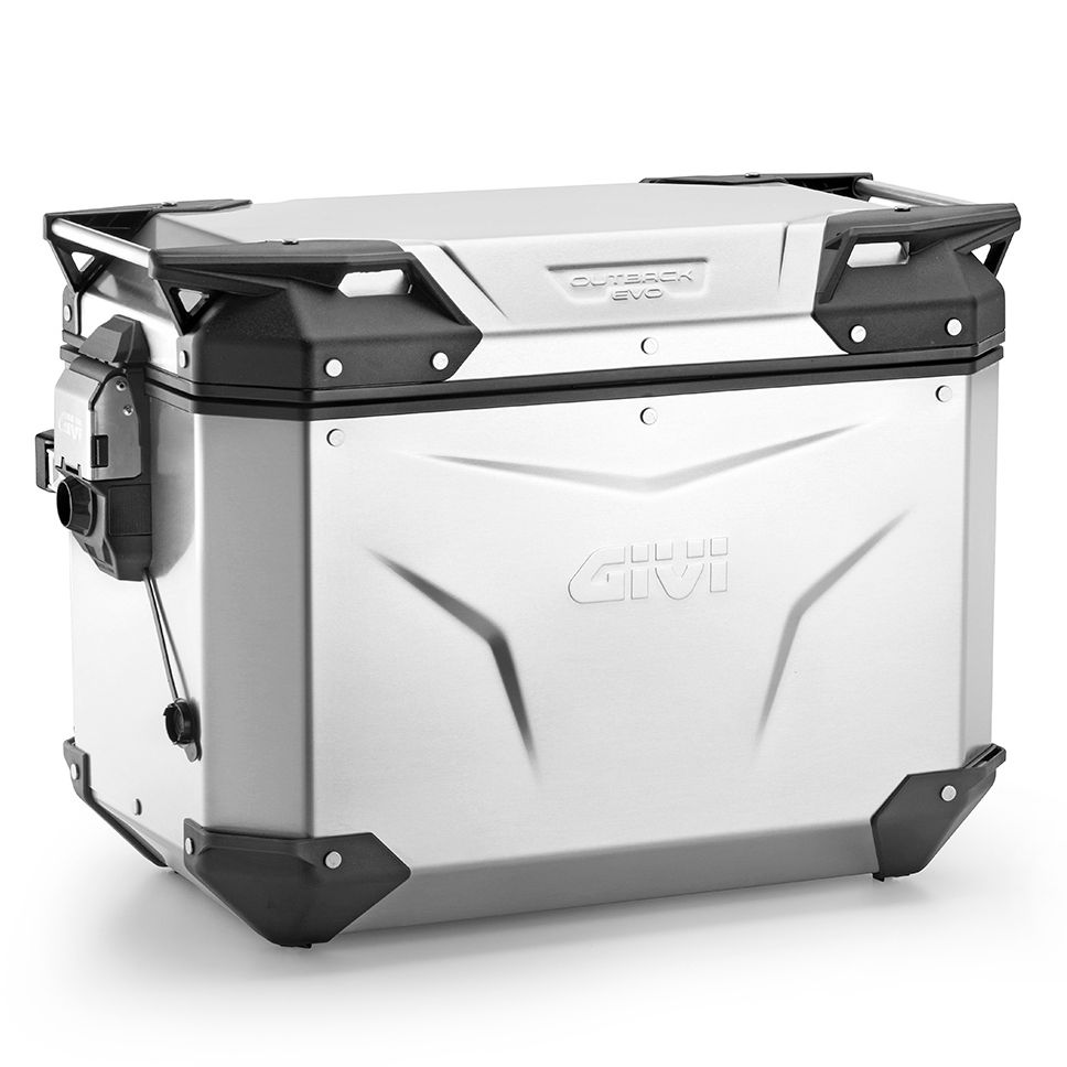 Valise Givi TREKKER OUTBACK EVO SMART 44 LITRES (COTE DROIT) SANS BARILLET - Anodisé