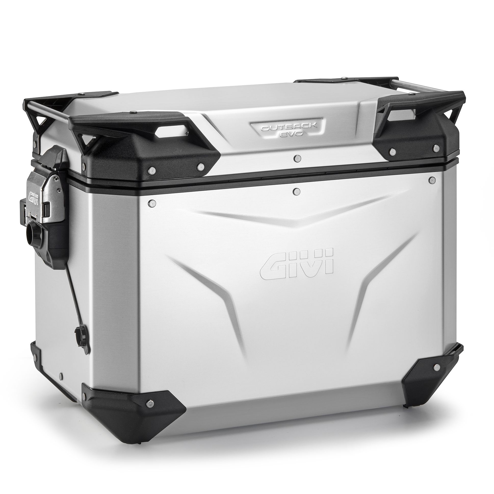 Valise Givi TREKKER OUTBACK EVO SMART 48 LITRES (COTE DROIT) SANS BARILLET - Anodisé