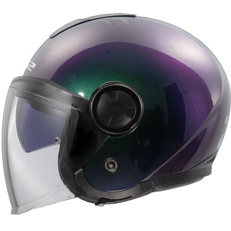 LS2 Casque jet LS2 OF620 CLASSY — vert et violet