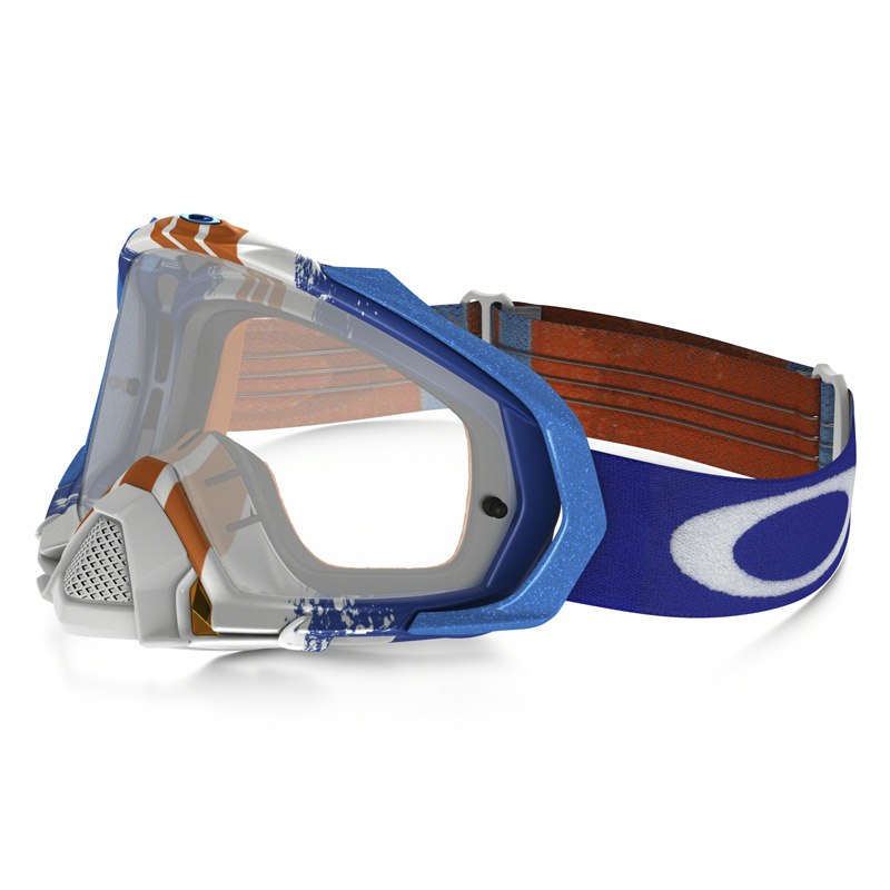 Masque Cross Oakley Mayhem Pro Mx - Pinned Race Blue Orange Lens Clear