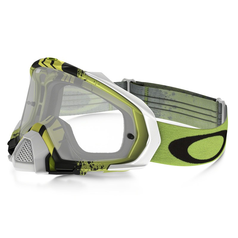 Masque Cross Oakley Mayhem Pro Mx - Pinned Race Green Yellow Lens Clear