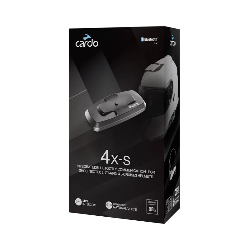 Intercom Cardo 4X-S - Compatible SHOEI GT-Air 3, NEOTEC 3 et J-Cruise 3