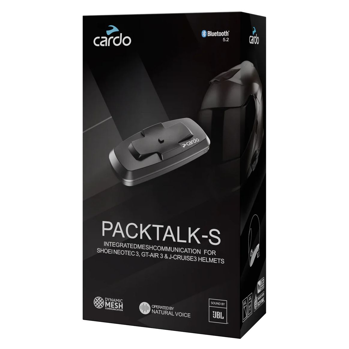 Intercom Cardo PACKTALK-S - Compatible SHOEI GT-Air 3, NEOTEC 3 et J-Cruise 3