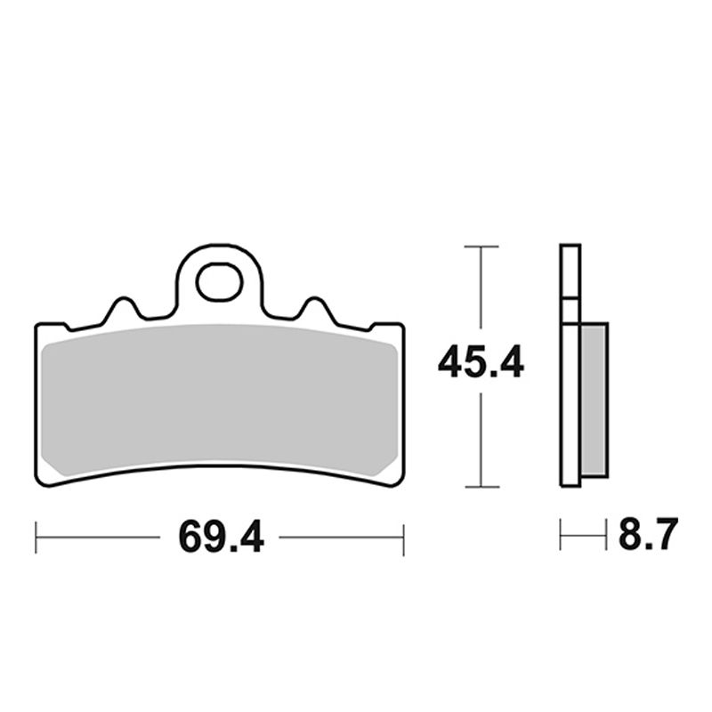 Image of Plaquettes de freins SBS 231MS Sinter Métal Fritté avant