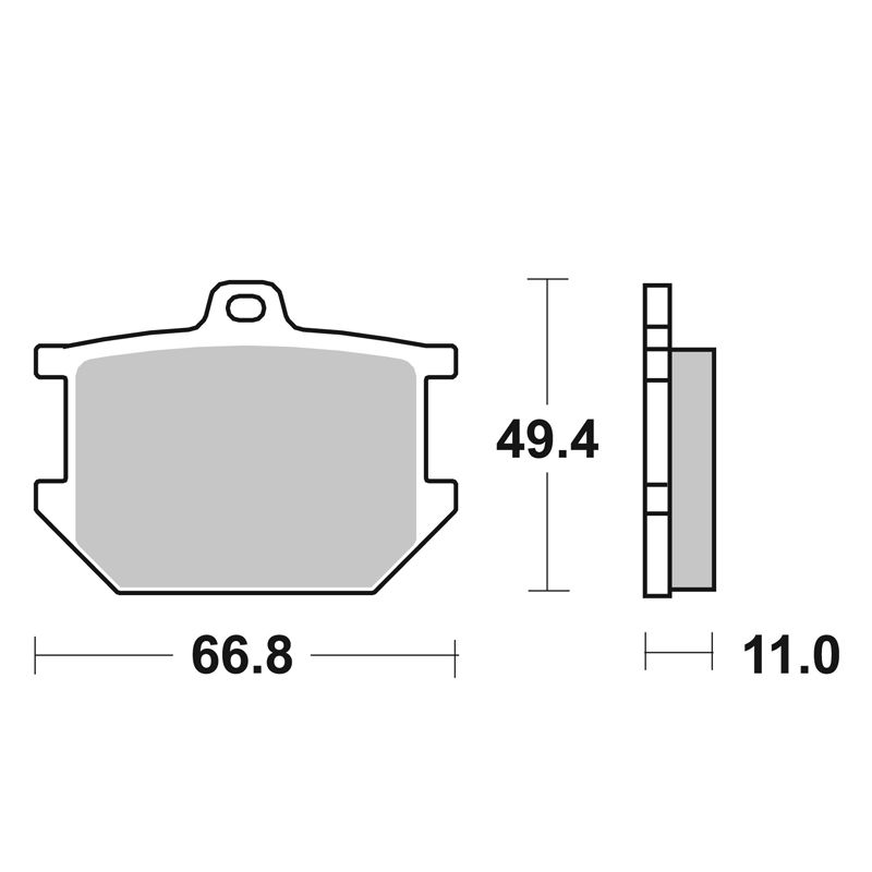 Image of Plaquettes de freins SBS 507HF Organique avant/arrière (selon modèle)