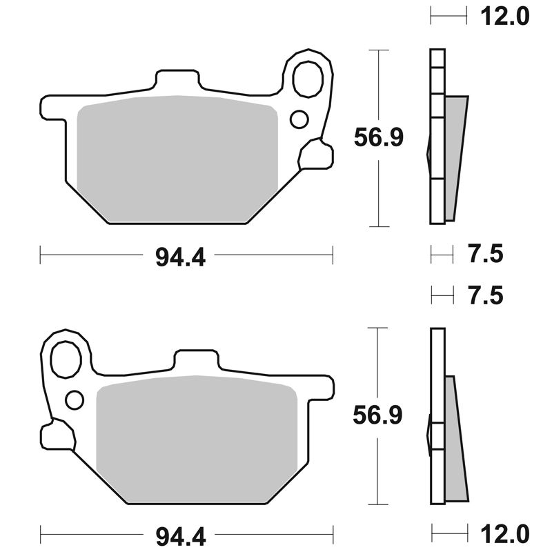 Image of Plaquettes de freins SBS 528HF Organique avant/arrière (selon modèle)