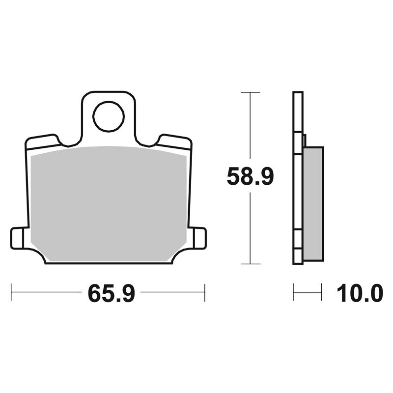 Plaquettes de freins SBS 535HF Organique avant