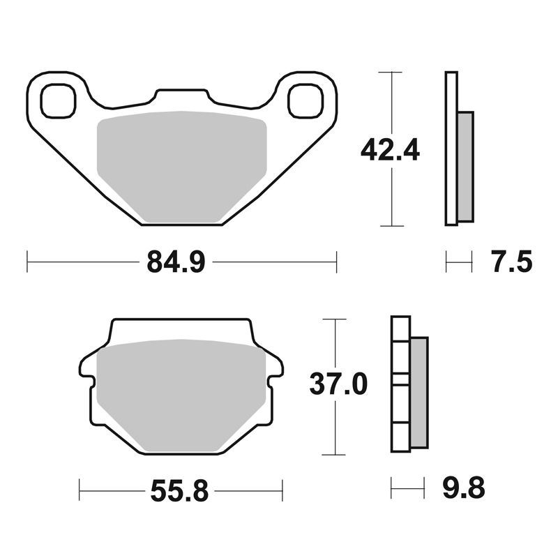 Image of Plaquettes de freins SBS 546SI Sinter Métal Fritté avant/arrière (selon modèle)