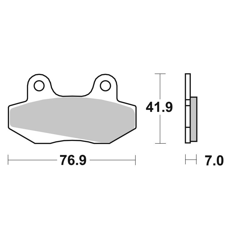 Plaquettes de freins SBS 551HF Organique avant/avant gauche/arrière (selon modèle)