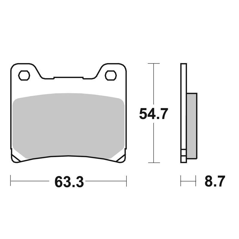Image of Plaquettes de freins SBS 555HF Organique avant/arrière (selon modèle)