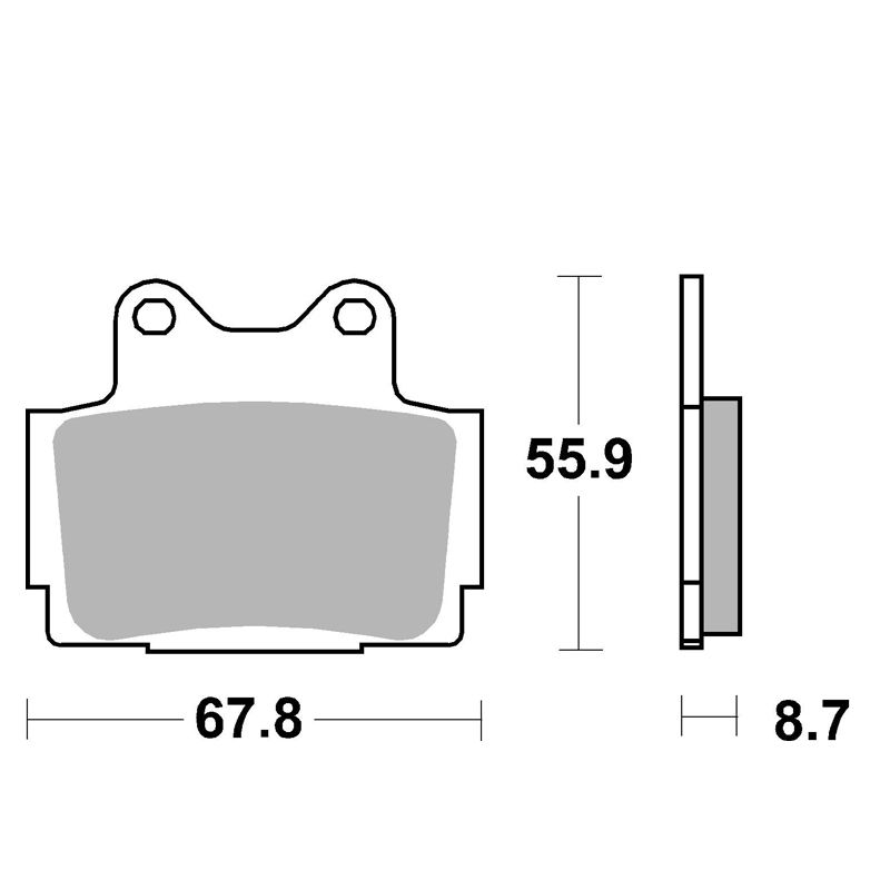 Image of Plaquettes de freins SBS 570HF Organique avant/arrière (selon modèle)