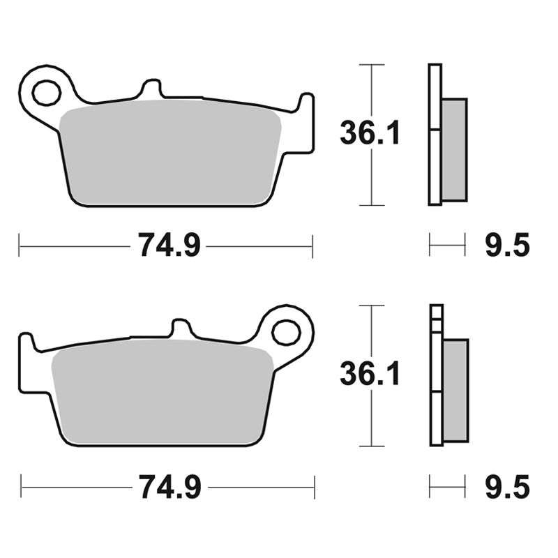 Image of Plaquettes de freins SBS 604HF Organique arrière