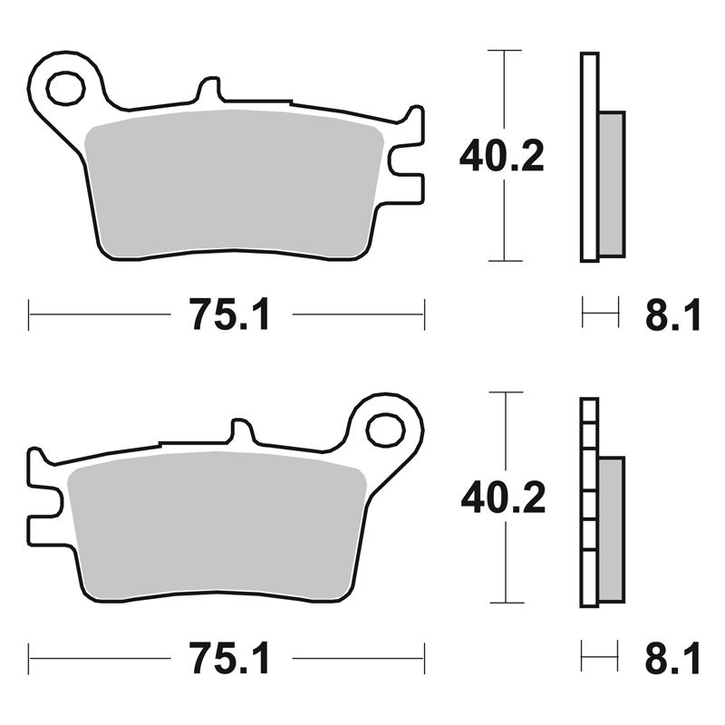 Image of Plaquettes de freins SBS 629HF Organique arrière