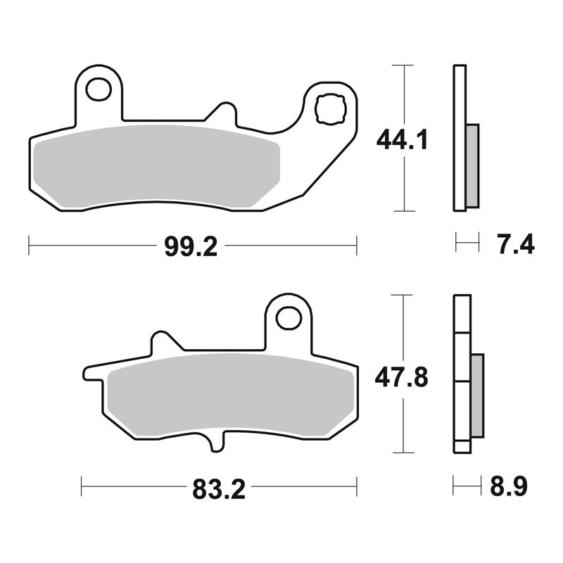 Image of Plaquettes de freins SBS 635HF Organique arrière