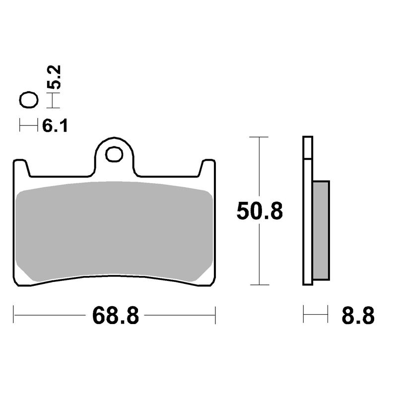 Image of Plaquettes de freins SBS 638HS Sinter Métal Fritté avant gauche/droit (selon modèle)