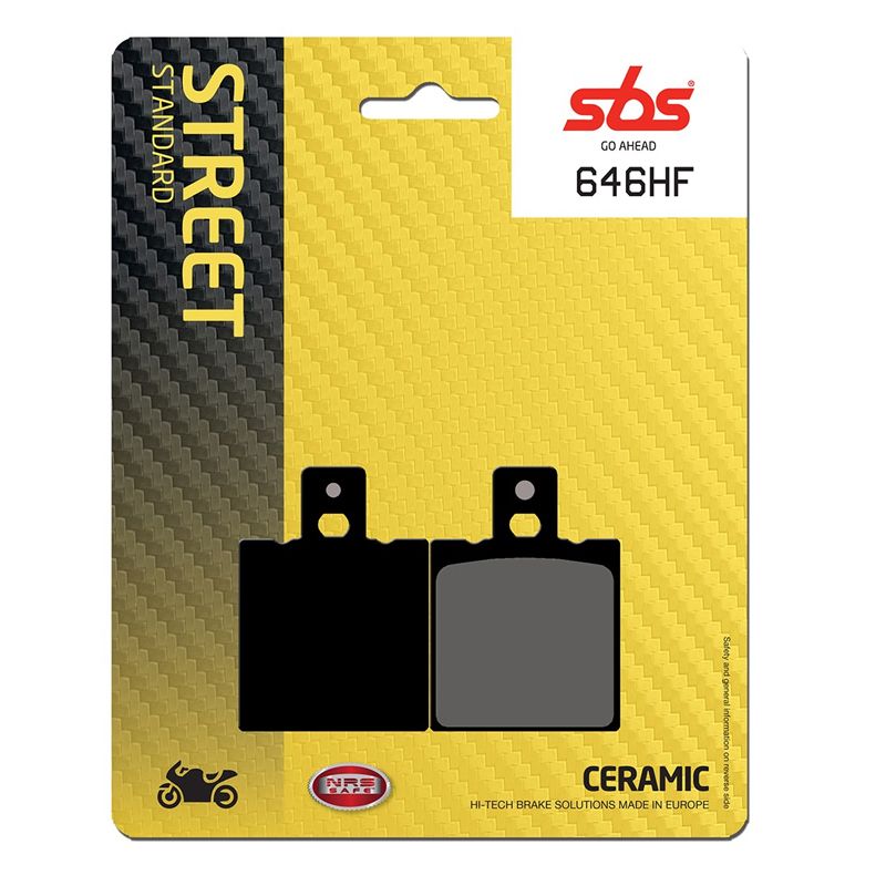 Plaquettes de freins SBS 646HF Organique arrière
