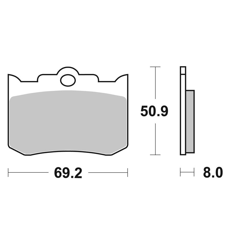 Plaquettes de freins SBS 678H.HF Organique avant gauche/arrière (selon modèle)
