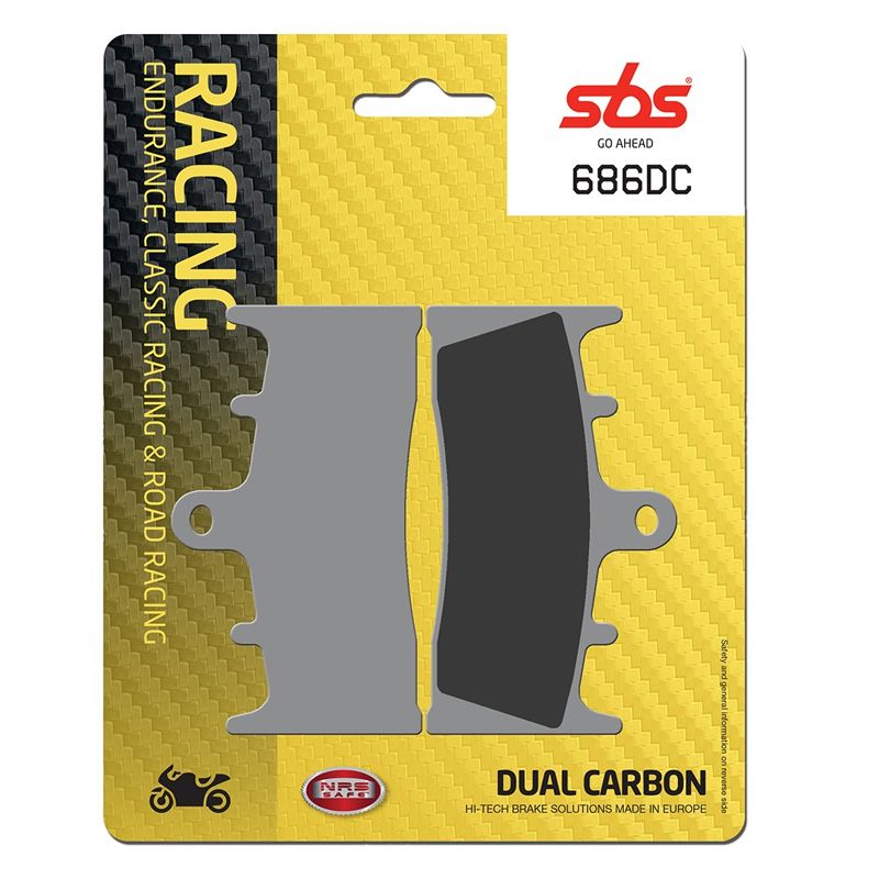 Image of Plaquettes de freins SBS 686DC Racing carbon avant