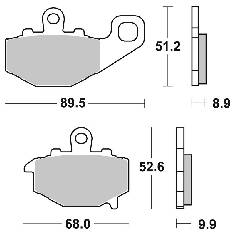 Image of Plaquettes de freins SBS 687HF Organique arrière