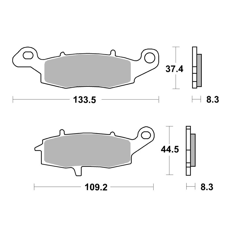 Image of Plaquettes de freins SBS 704HF Organique avant/arrière (selon modèle)