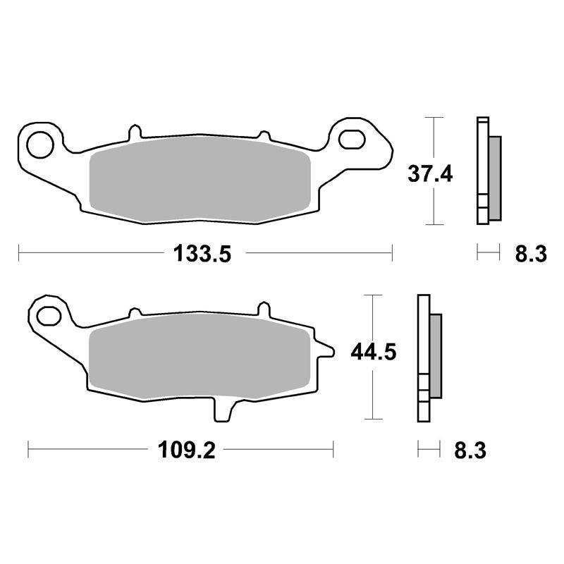 Image of Plaquettes de freins SBS 705HF Organique avant/avant gauche (selon modèle)