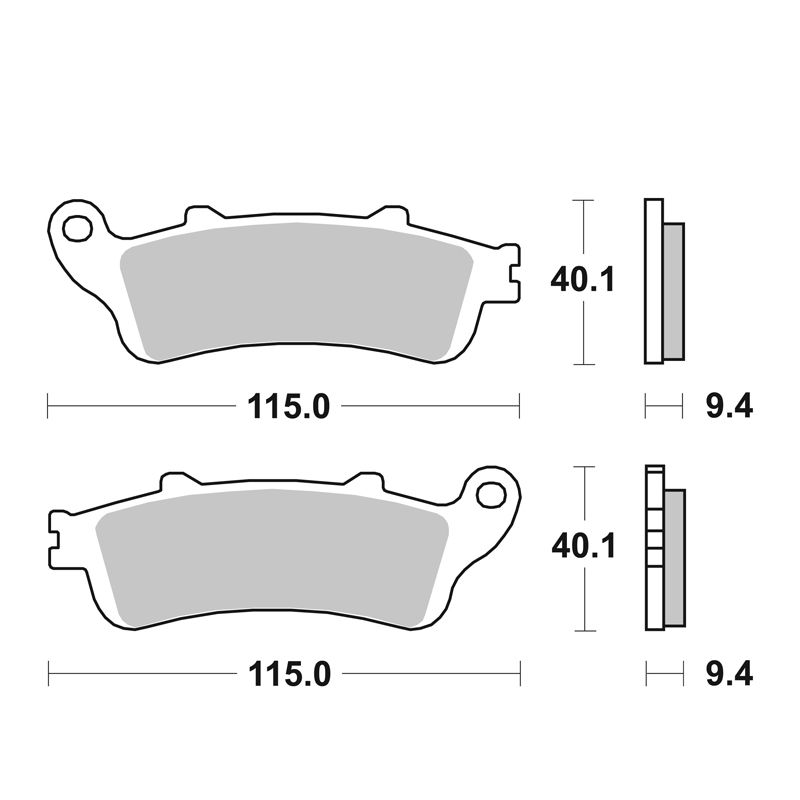 Plaquettes de freins SBS 722HF Organique avant/arrière (selon modèle)