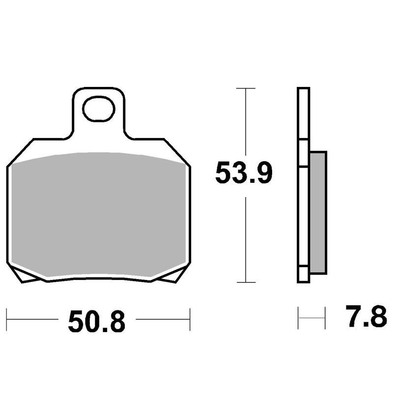 Plaquettes de freins SBS 730HF Organique avant/avant gauche/arrière (selon modèle)