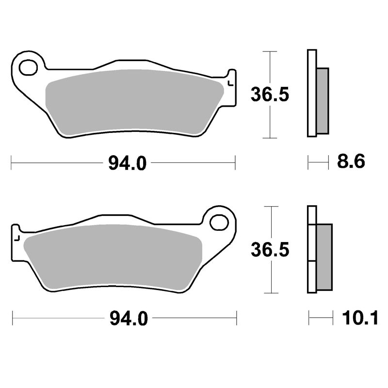 Image of Plaquettes de freins SBS 742HF Organique arrière