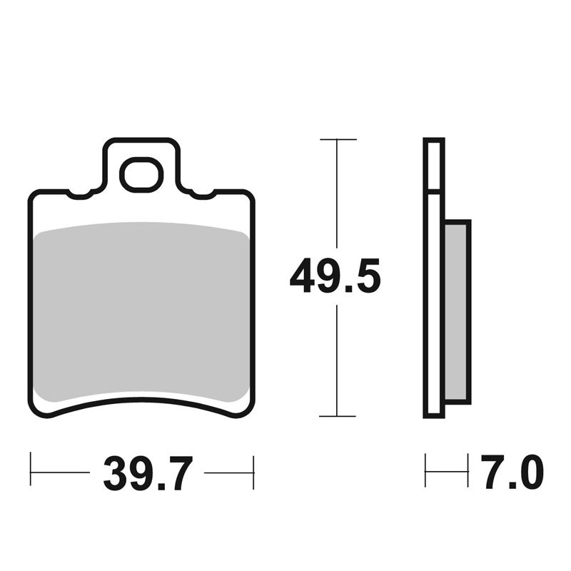 Plaquettes de freins SBS 771HF Type Organique avant gauche/arrière (selon modèle)