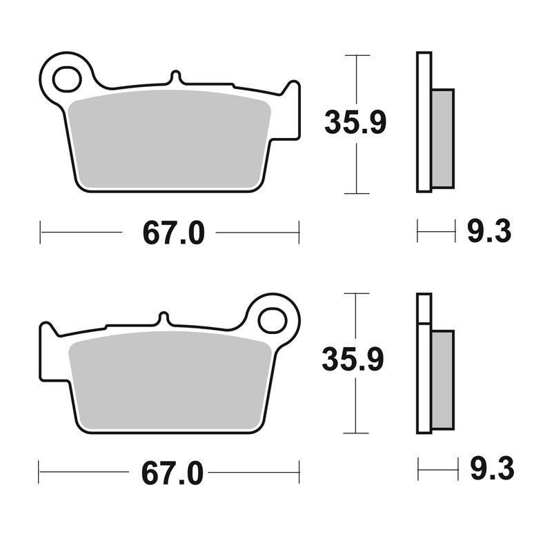 Image of Plaquettes de freins SBS 790HF Organique arrière