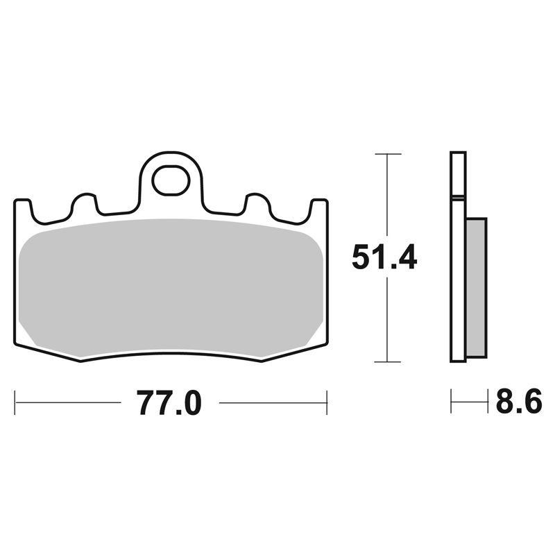 Image of Plaquettes de freins SBS 796HF Organique avant (Spécial ABS selon modèle)