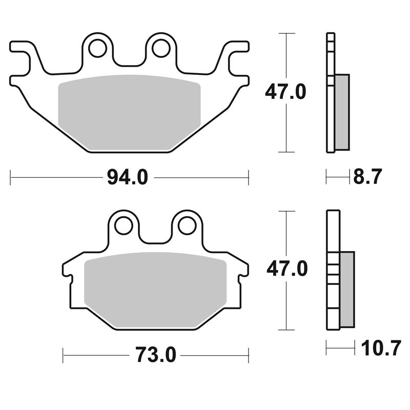 Image of Plaquettes de freins SBS 810HF Organique arrière