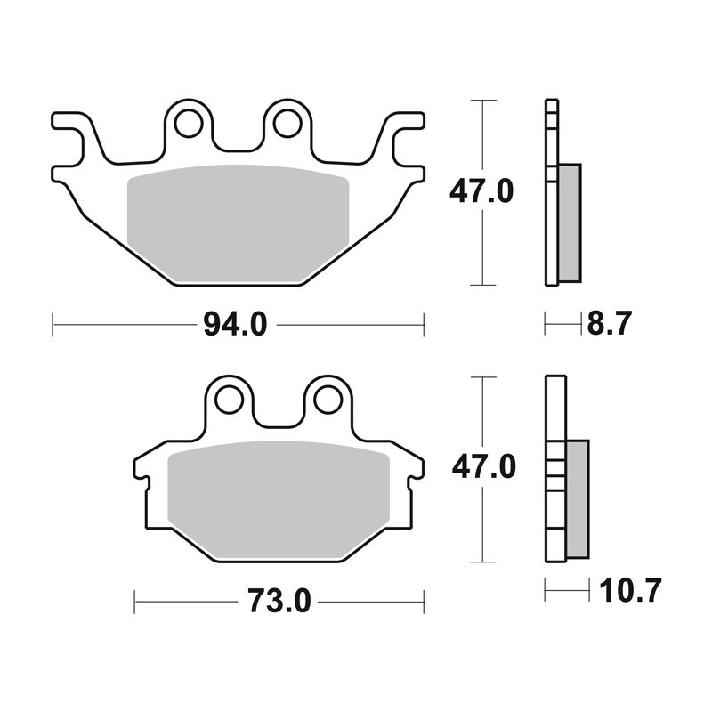 Image of Plaquettes de freins SBS 810SI Sinter Métal Fritté arrière